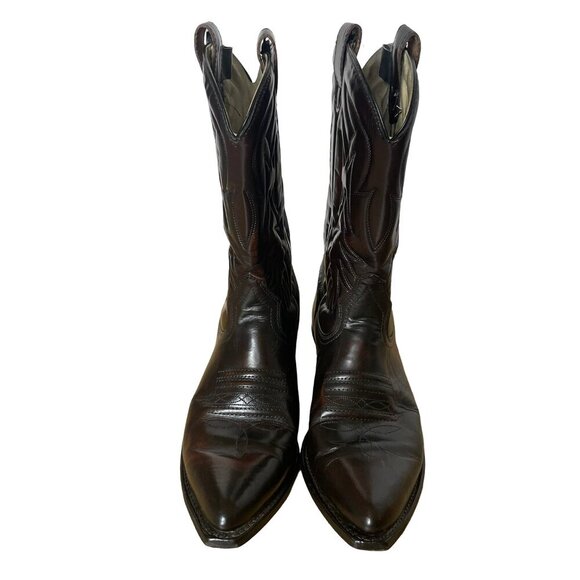Cowboy Western Leather Boots Genuine Goodyear Welt, Canada, Women's 10.5 E - Picture 4 of 16